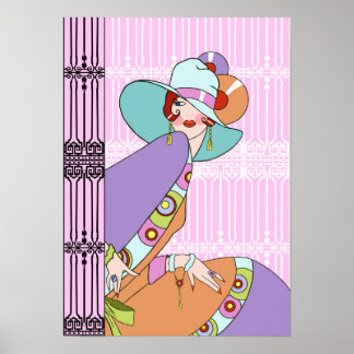 Poster Shelby, Lady em Lilac e Lavanda dos anos 30