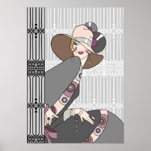 Pôster Shelby, senhora dos anos 30 nas cinzas e aumentou