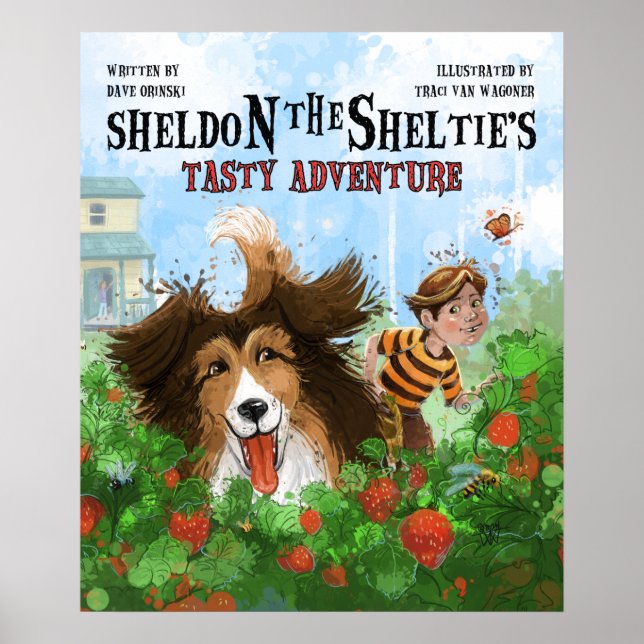 Poster Sheldon, a Sheltie (Frente)