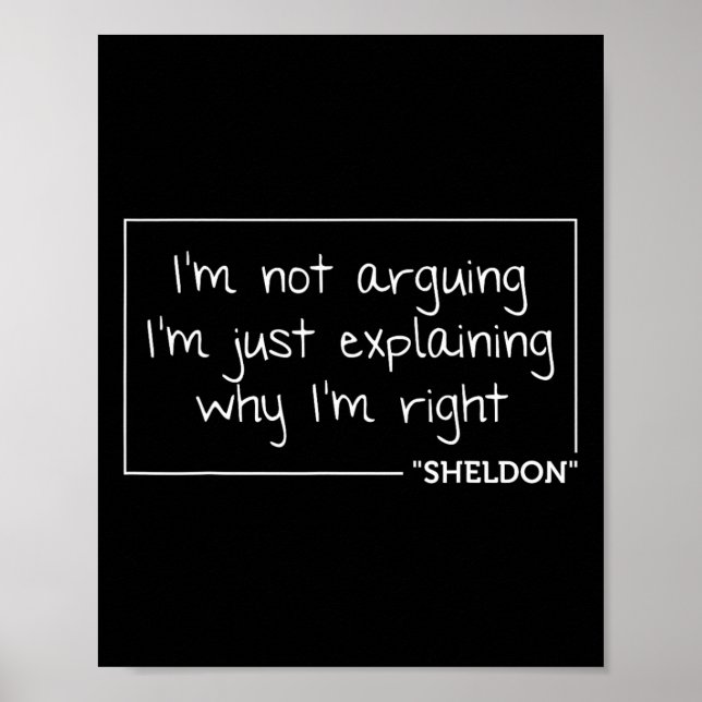 Poster Sheldon Cotação Divertida Aniversário Personalizad (Frente)