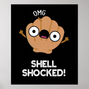 Poster Shell chocou Engraçado Engraçado Seashell Pun Dark