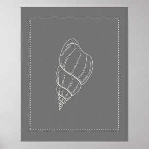 Poster Shell de Caracol do Mar de Hamptons