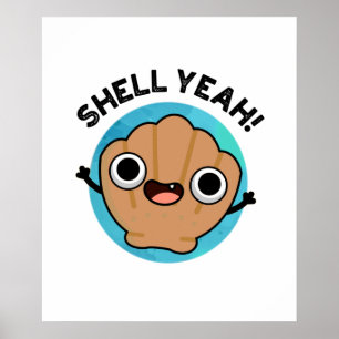 Poster Shell Sim Funny Seashell Pun