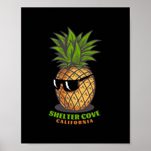 Poster Shelter Cove Califórnia Ca Sungles de Abacaxi Féri