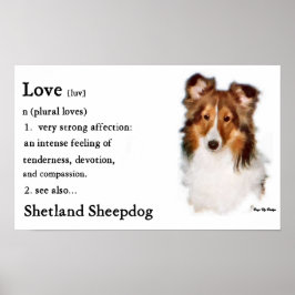 Pôster Sheltie Art Love Is