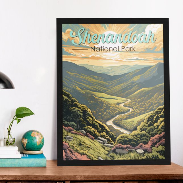 Poster Shenandoah National Park Illustration Viagem Retro (Criador carregado)