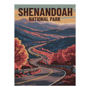 Pôster Shenandoah National Park Virginia Wilderness Art