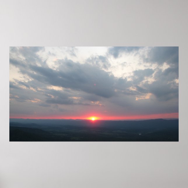 Poster Shenandoah Valley Sunset (Frente)