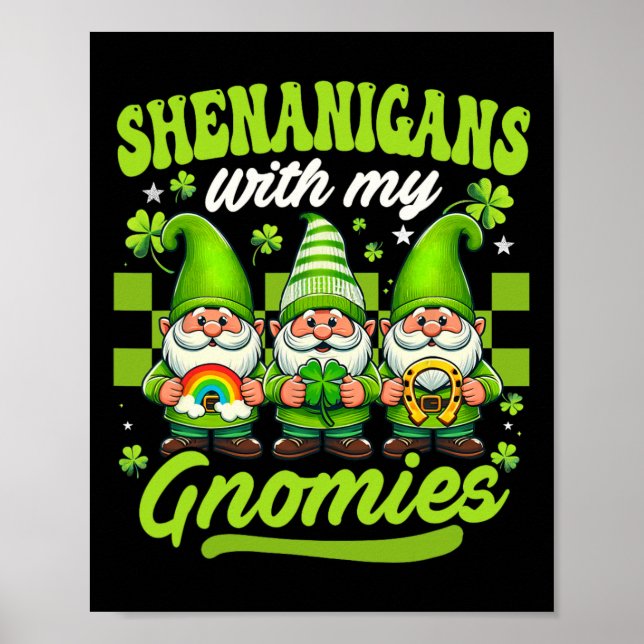 Poster Shenanigans Com Meus Gnomos Dias de São Patrícios (Frente)