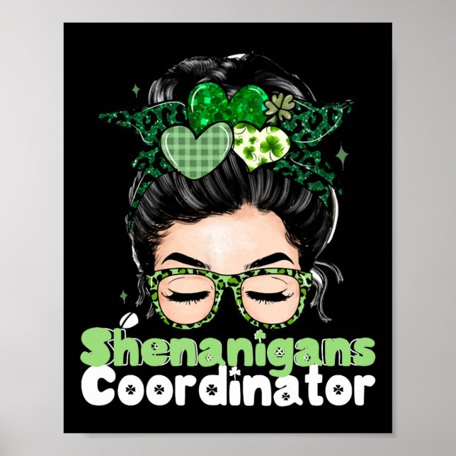 Poster Shenanigans Coordenadora Dia de São Patrício Mulhe (Frente)