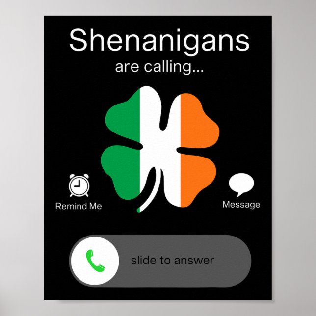 Poster Shenanigans Divertidos Chamam De Irlandês Dia de S (Frente)
