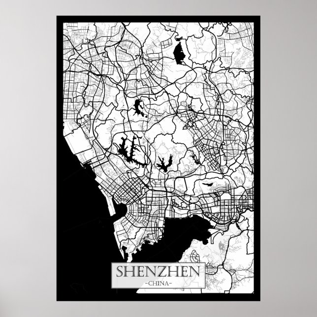 Poster Shenzhen China Map (Frente)