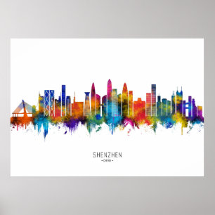 Poster Shenzhen China Skyline