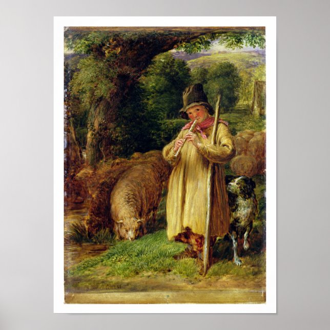 Poster Shepherd Boy, 1831 (óleo no painel) (Frente)
