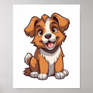 Poster Shepherd Puppy australiano Kawaii