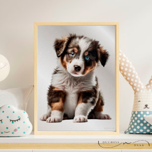 Poster Shepherd Puppy Dog Graphic Nurserart