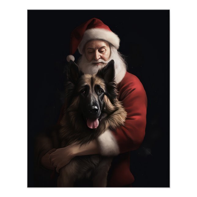 Pôster Shepherd Santa Claus Festivo Natal (Frente)