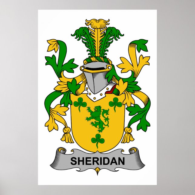 Pôster Sheridan Family Crest (Frente)