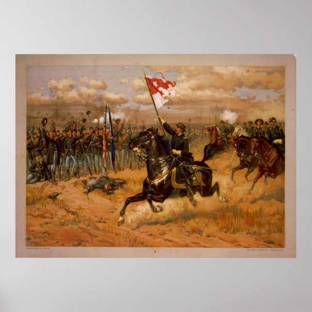 Pôster Sheridan's Ride by Thure de Thulstrup (Frente)