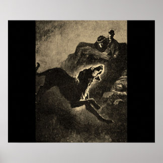 Poster Sherlock Holmes Hound Da Vintage De Baskervilles
