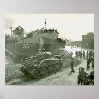 Poster Shermans em Anzio