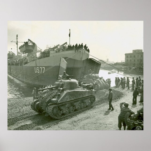 Poster Shermans em Anzio (Frente)