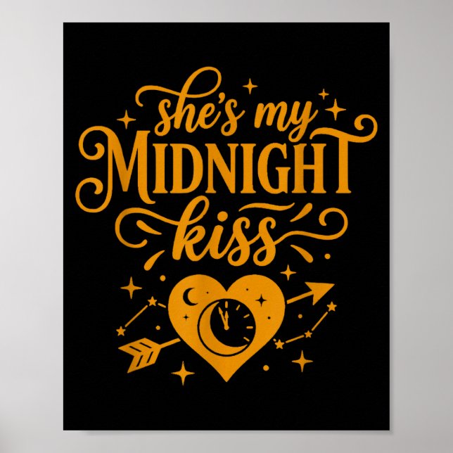 Poster She's My Midnight Kiss Happy New Year Matching Cou (Frente)