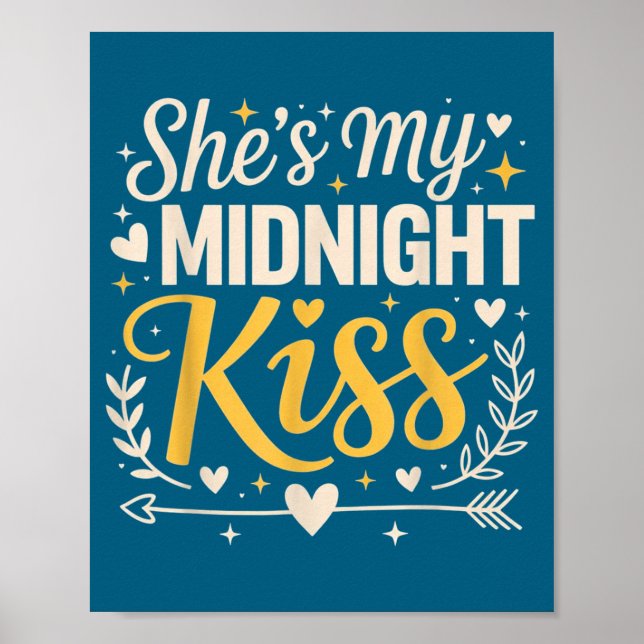 Poster She's My Midnight Kiss Happy New Year Matching Cou (Frente)