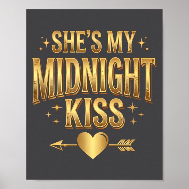 Poster She's My Midnight Kiss Happy New Year Matching Cou (Frente)