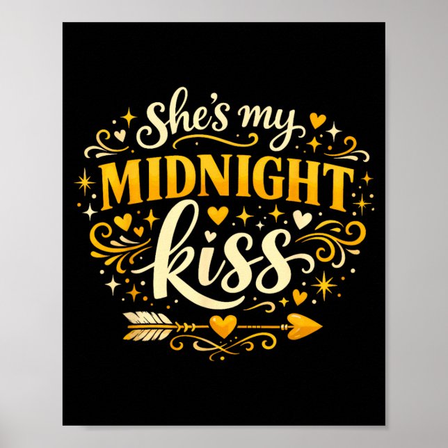 Poster She's My Midnight Kiss Happy New Year Matching Cou (Frente)