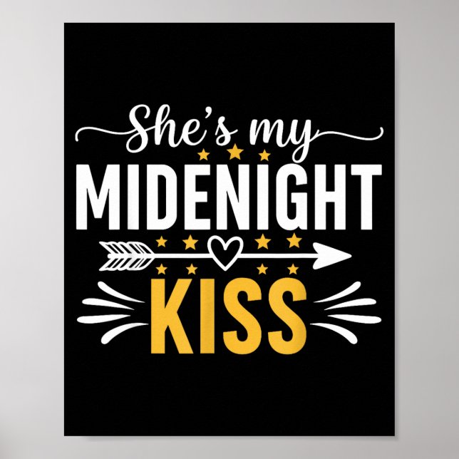 Poster She's My Midnight Kiss Happy New Year Nye Matching (Frente)
