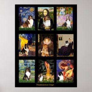 Poster Shetland Sheepdog Composto de Arte Familiar