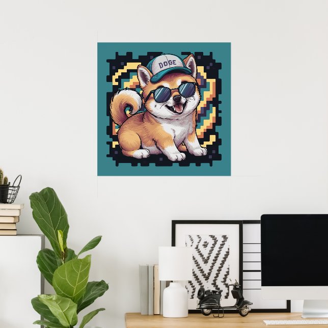 Poster Shiba Inu Cachorro (Escritório em casa)