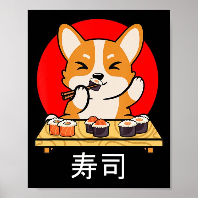 Poster Shiba Inu come Sushi Kawaii Neko Gift Anime (Frente)