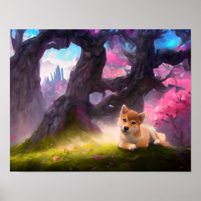 Poster Shiba Inu Fantasy Anime (Frente)