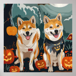 Poster Shiba Inu Halloween Spooky