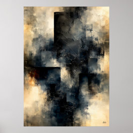 Poster Shibui Obsidiana Quietude Texturizada Arquitetônic