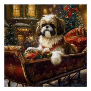 Pôster Shih Tzu Christmas Fesason Season