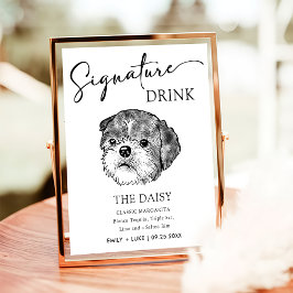 Poster Shih Tzu Dog Signature Drink Sign