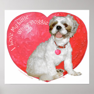 Poster Shih Tzu / Lhasa Apso Dia dos Namorados