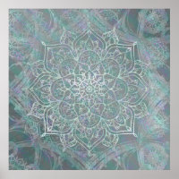 Shimmer Iridescente Mandala Boho Chic