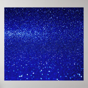 Poster Shimmering Canvas Azul de Brilho