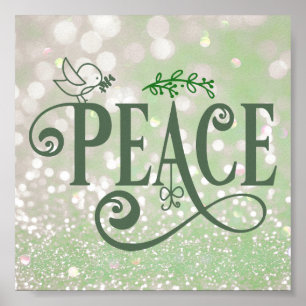 Poster Shimmering Green Peace
