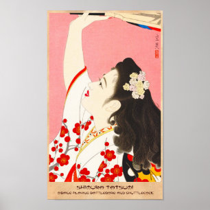 Poster Shimura Tatsumi cinco figuras de belezas modernas
