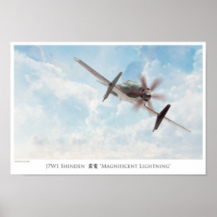 Poster "SHINDEN " da arte da aviação