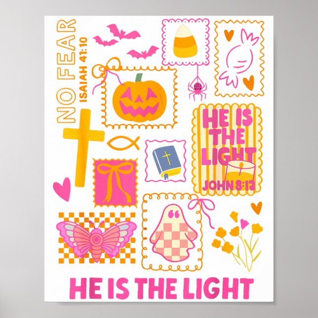 Poster Shine With The Light Of Jesus Christian Halloween  (Frente)