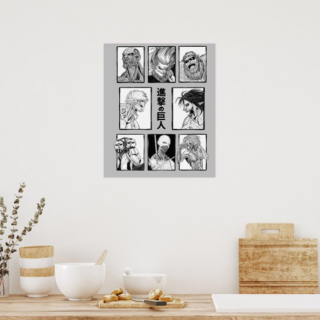 Poster Shingeki no Kyojin Attack on Titan Titans | Zazzle Brasil