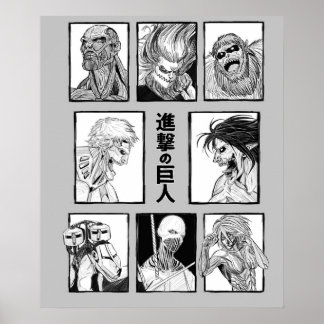 Poster Shingeki no Kyojin  Attack on Titan Titans