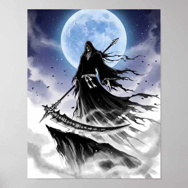 Poster Shinigami Sumi-e Art (Frente)