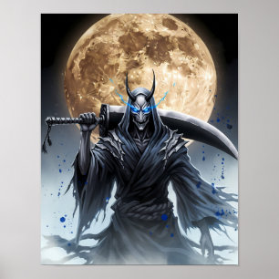 Poster Shinigami Sumi-e Art
